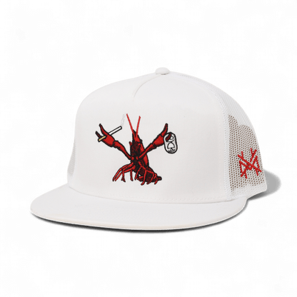 Crawdaddy Funny Embroidered Snapback Hat in Flat Bill White – Ivy + Cloth
