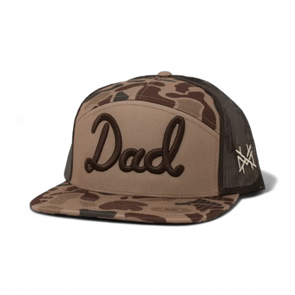 Dad Funny Embroidered Snapback Hat in 7 Panel Duck Camo/Brown/Duck Camo – Ivy + Cloth