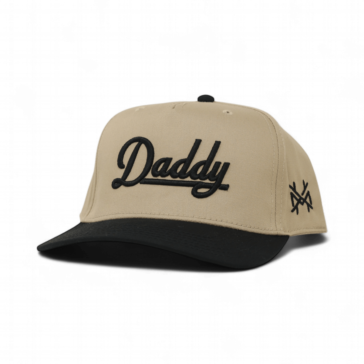 Daddy Funny Embroidered Hat in Retro Black/Khaki – Ivy + Cloth