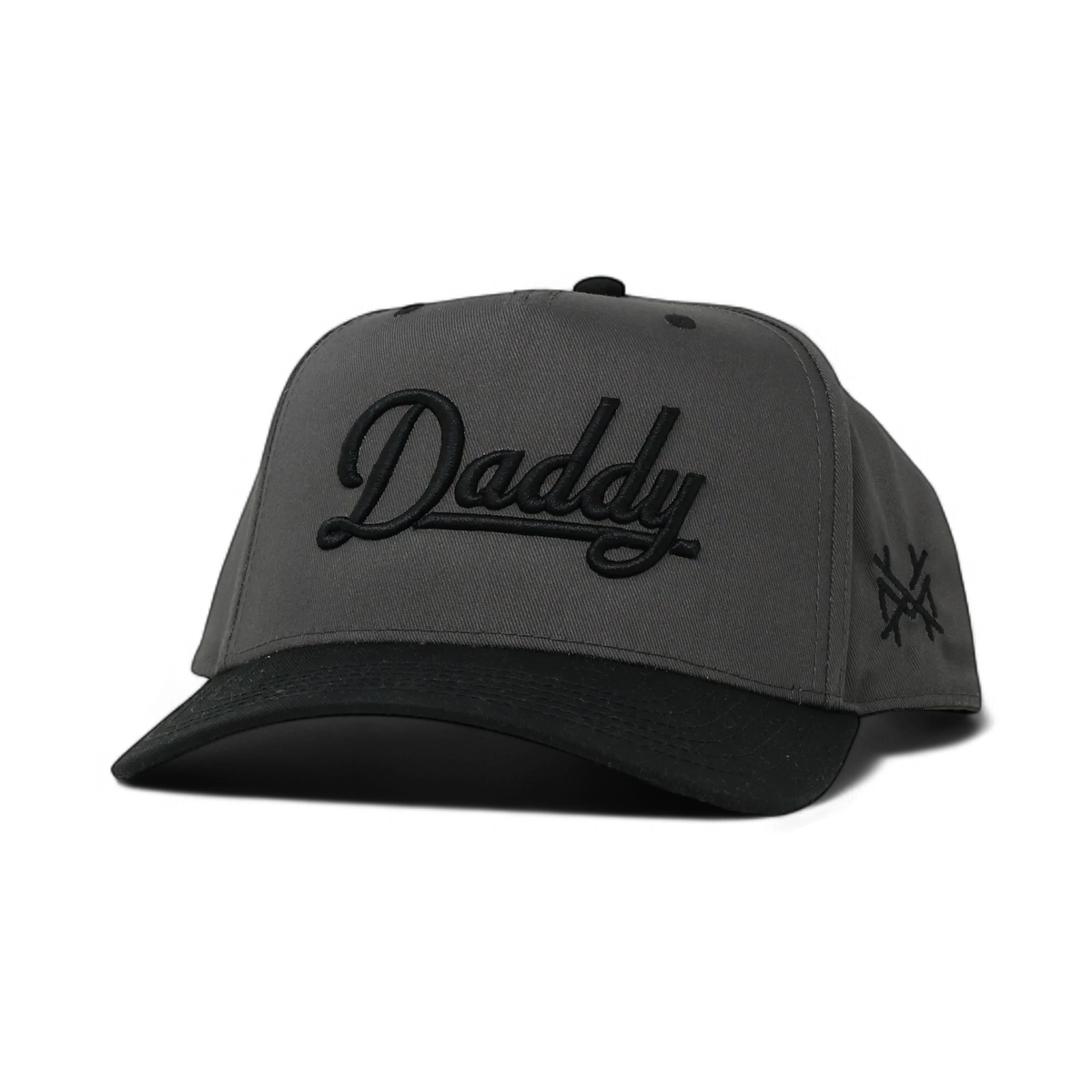 Daddy Funny Embroidered Hat in Retro Black/Charcoal – Ivy + Cloth