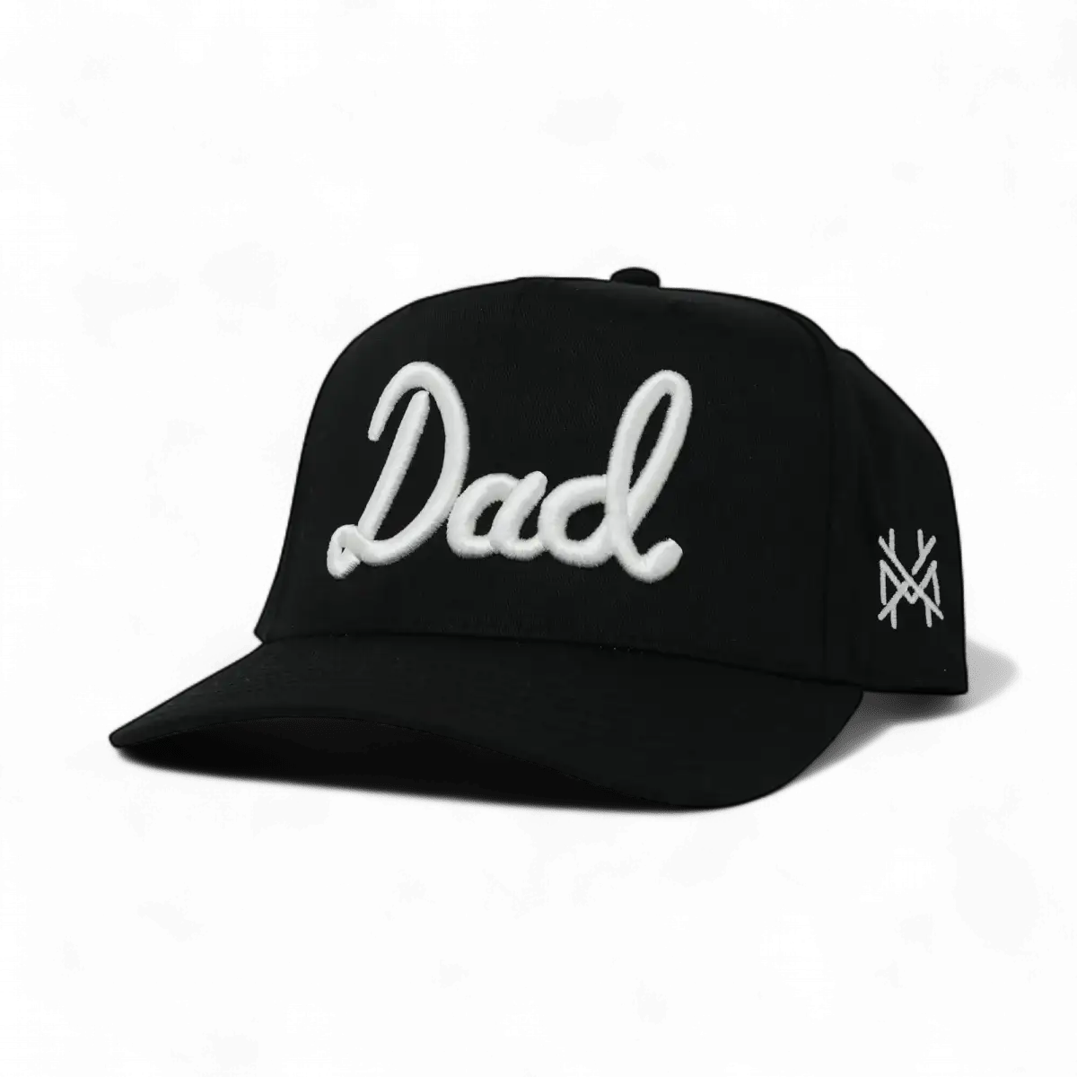 Dad Funny Embroidered Snapback Hat in Retro Black with White Thread – Ivy + Cloth