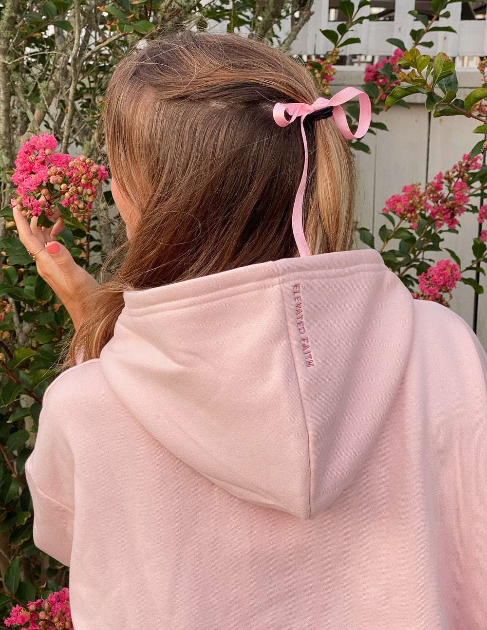 Elevated Faith Pink Christian Hoodie with Soft Fabric and Stylish Design for Casual Wear