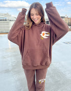 Brown Elevated Faith Sweatpants featuring a stylish design, part of comfortable Christian Apparel