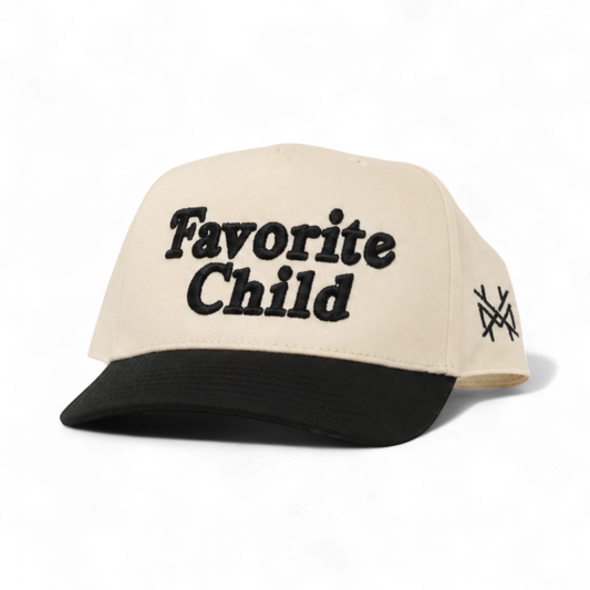 Favorite Child Funny Embroidered Snapback Hat in Retro Youth Black/Natural – Ivy + Cloth