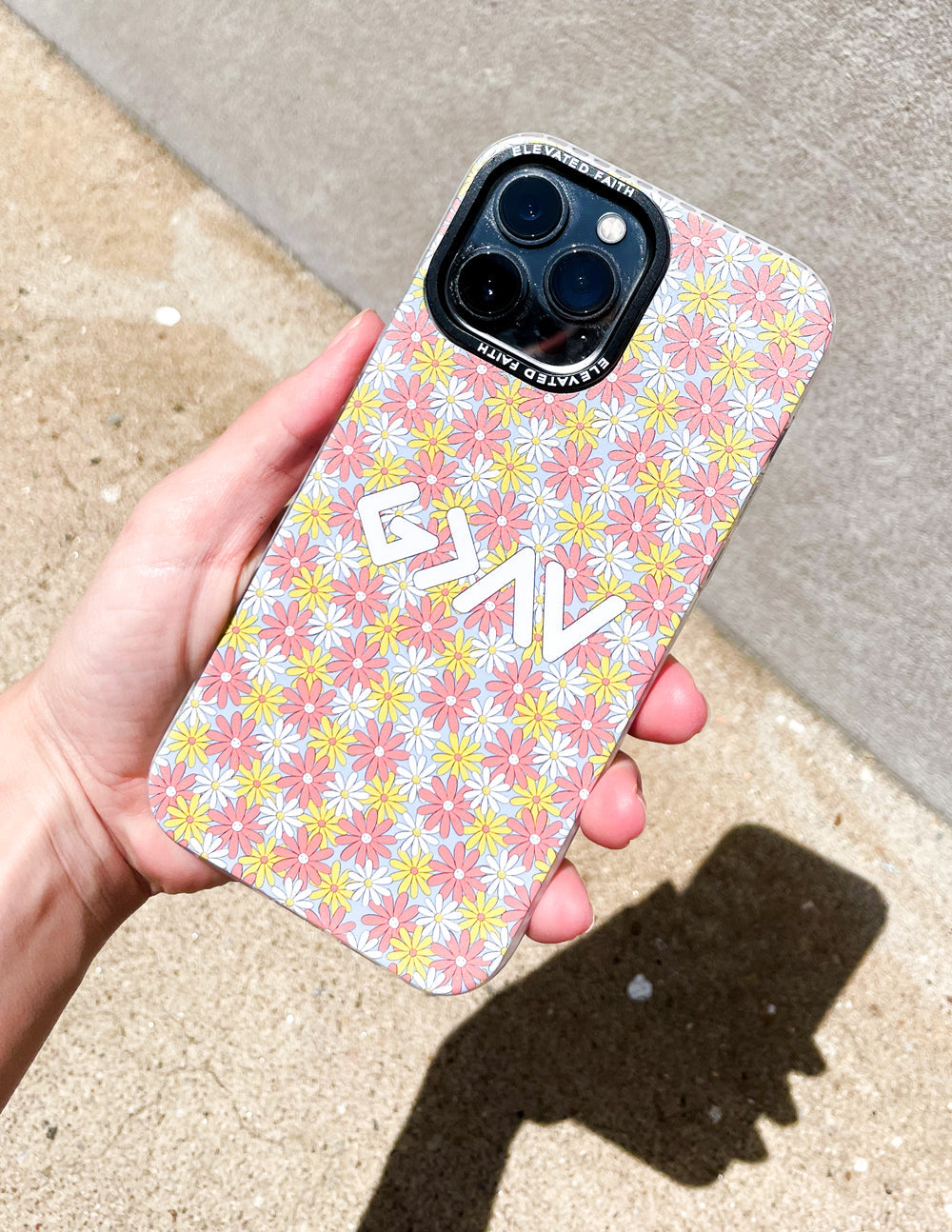Elevated Faith Christian iPhone Case with Colorful Floral Design for Stylish Protection