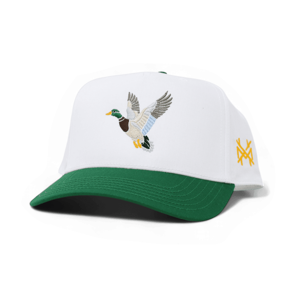 Flyaway Duck Funny Embroidered Snapback Hat in Retro Kelly Green/White – Ivy + Cloth