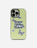 Elevated Faith Christian Phone Case featuring the phrase Grace Upon Grace with butterfly designs