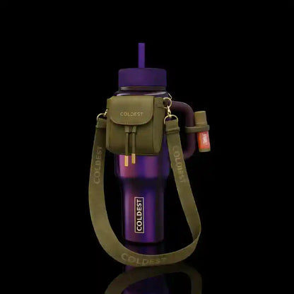 COLDEST mini water bottle backpack bundle in Caramel Drizzle Green