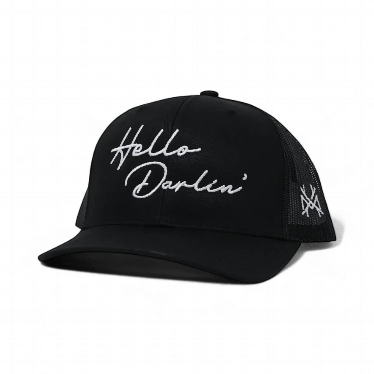 Hello Darlin Funny Embroidered Snapback Hat in Trucker Blackout – Ivy + Cloth