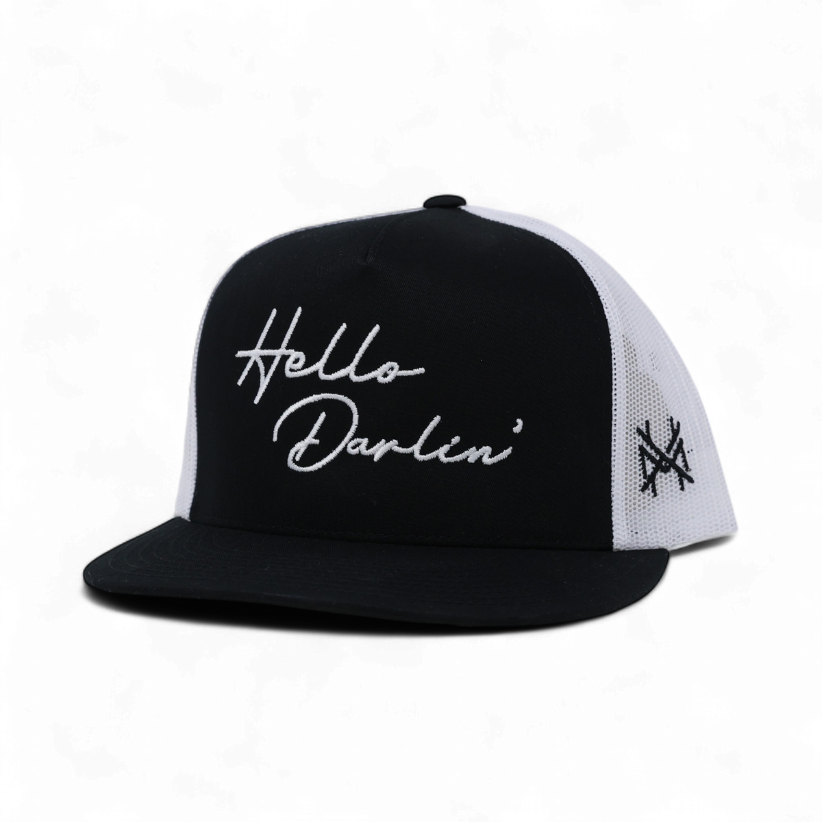 Hello Darlin Funny Embroidered Snapback Hat in Flat Bill Black/White – Ivy + Cloth