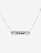 Elevated Faith Silver Bar Necklace featuring Christian Jewelry Inscription for Daily Inspiration