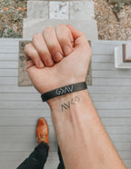 Elevated Faith Christian Jewelry Bracelet in black on wrist with stylish design