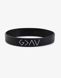 Elevated Faith Christian Jewelry Bracelet in black with a bold logo for faith-inspired fashion