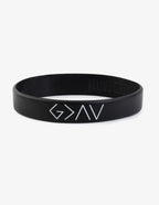 Elevated Faith Christian Jewelry Bracelet in black with a bold logo for faith-inspired fashion
