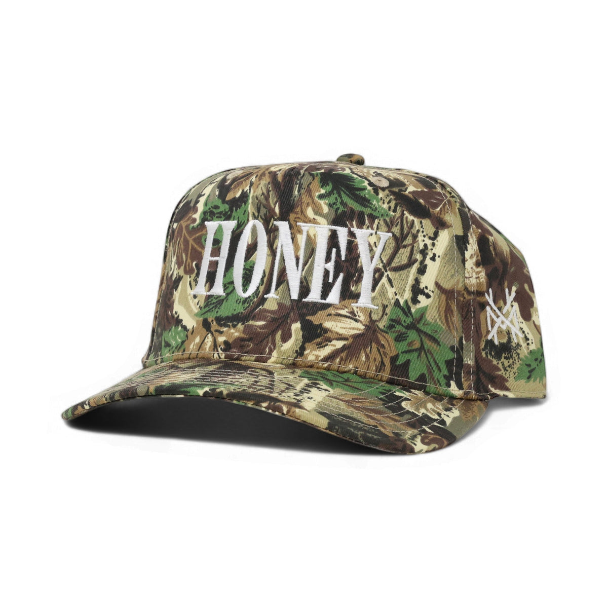 Honey Funny Embroidered Snapback Hat in Retro Leaf Camo – Ivy + Cloth