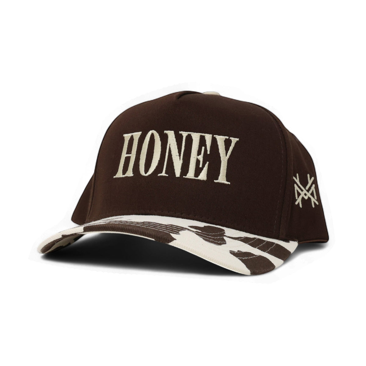 Honey Funny Embroidered Snapback Hat in Retro Cow Print/Brown – Ivy + Cloth