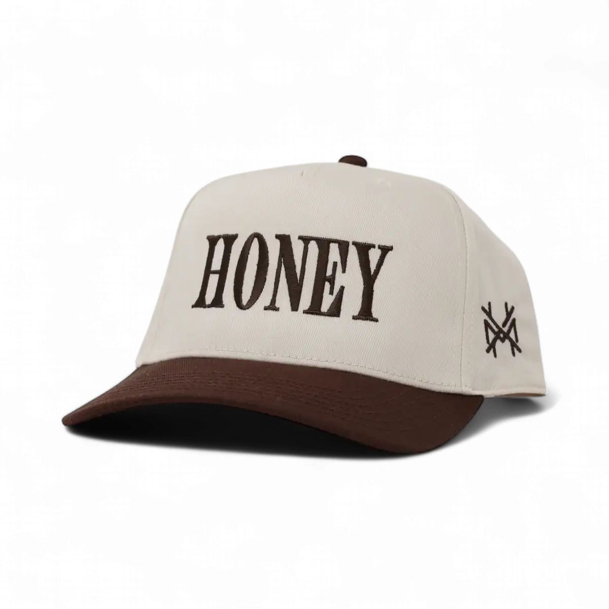 Honey Funny Embroidered Snapback Hat in Retro Brown/Natural – Ivy + Cloth