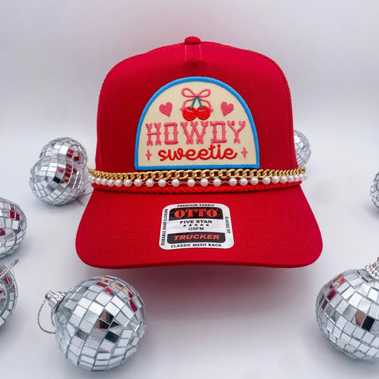 Howdy Sweetie Red Funny Embroidered Trucker Hat – Ivy + Cloth