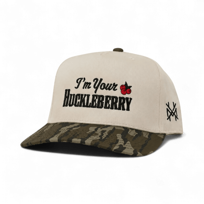 I'm Your Huckleberry Funny Embroidered Snapback Hat in Retro Mossy Oak Bottomland/Natural – Ivy + Cloth