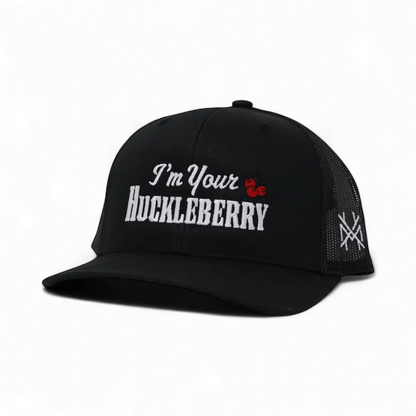 I'm Your Huckleberry Funny Embroidered Snapback Hat in Trucker Blackout – Ivy + Cloth