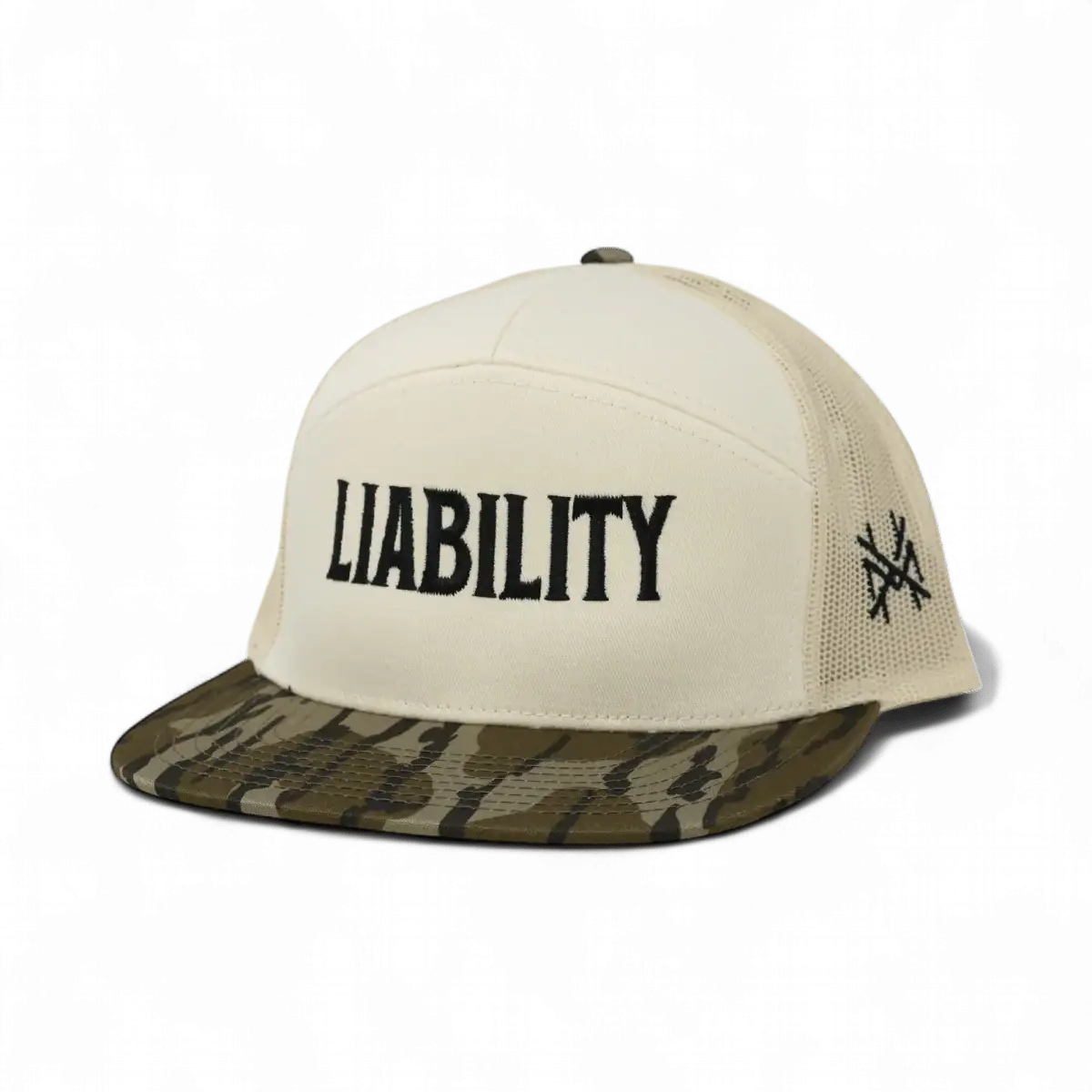 Liability Funny Embroidered Hat in 7 Panel Bottomland/Natural – Ivy + Cloth