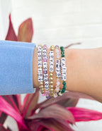 Elevated Faith Christian Jewelry Bracelet with colorful beads spelling love and faith