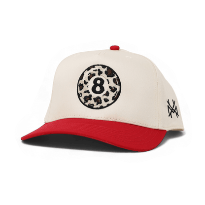 Lucky Leopard Funny Embroidered Snapback Hat in Retro Red/Natural – Ivy + Cloth