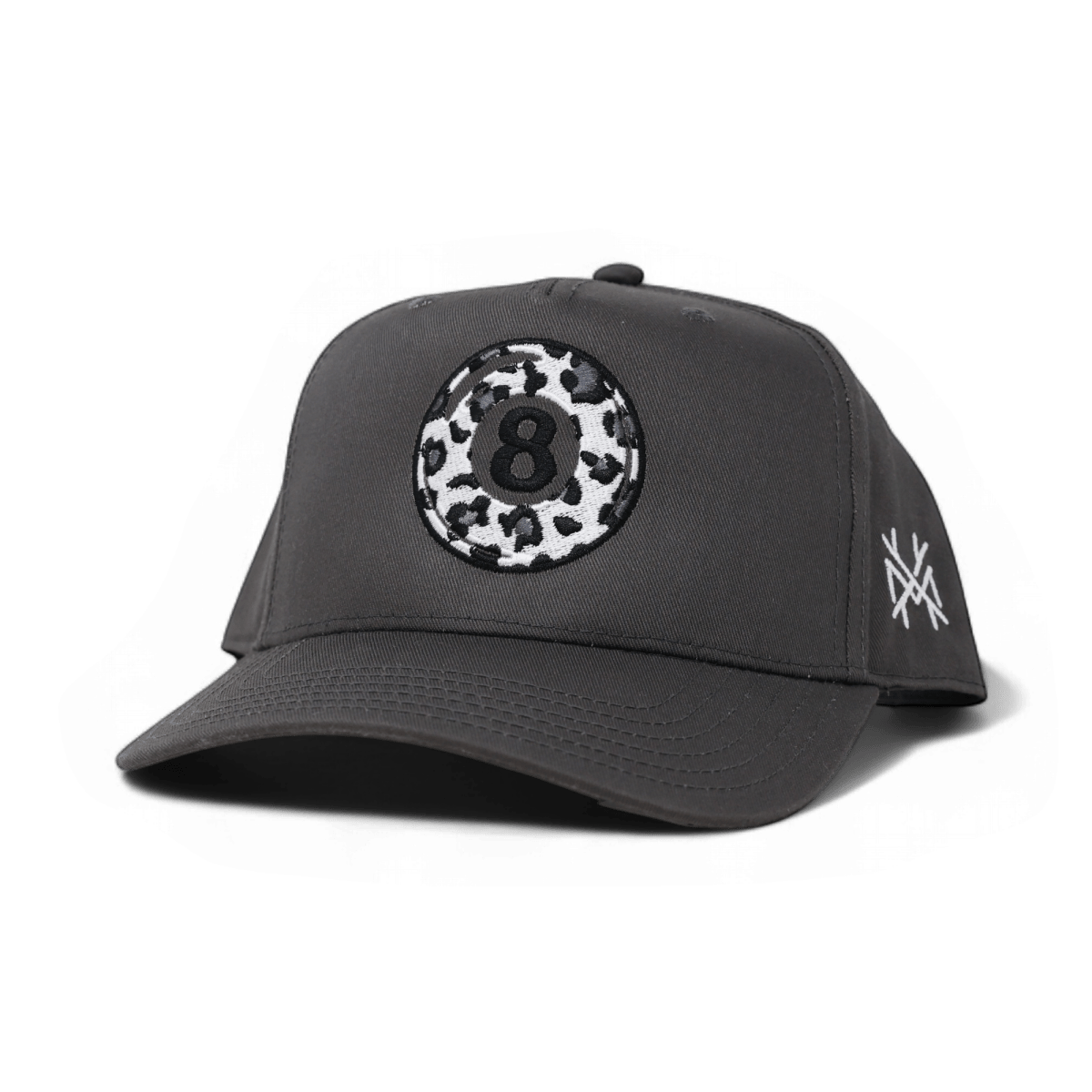 Lucky Leopard Funny Embroidered Snapback Hat in Retro Charcoal – Ivy + Cloth