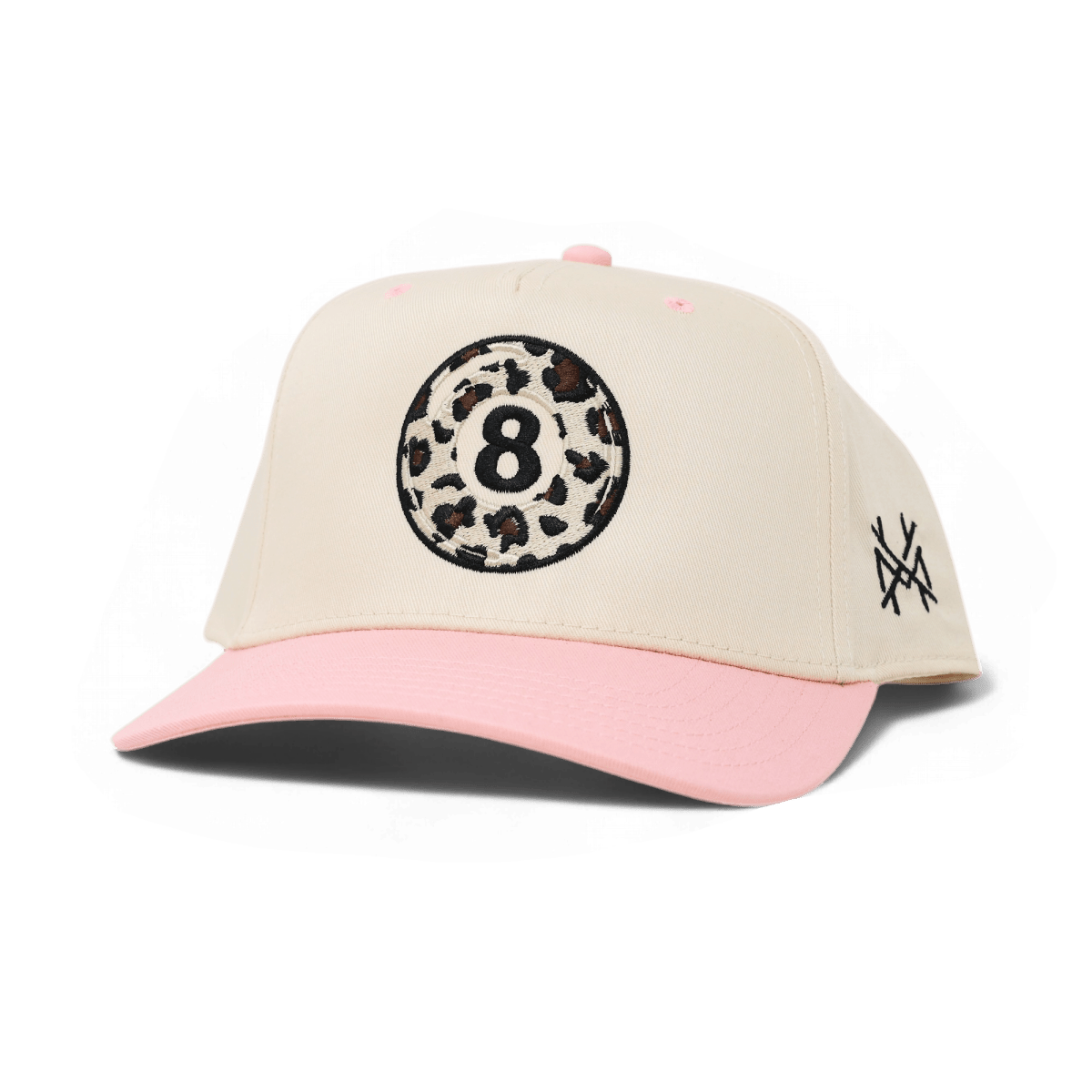 Lucky Leopard Funny Embroidered Snapback Hat in Retro Pink/Natural – Ivy + Cloth