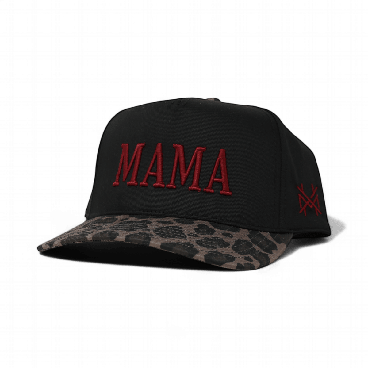 Mama Funny Embroidered Snapback Hat in Retro Leopard/Black – Ivy + Cloth