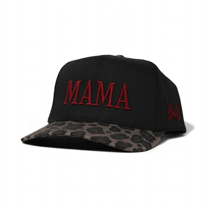 Mama Funny Embroidered Snapback Hat in Retro Leopard/Black – Ivy + Cloth
