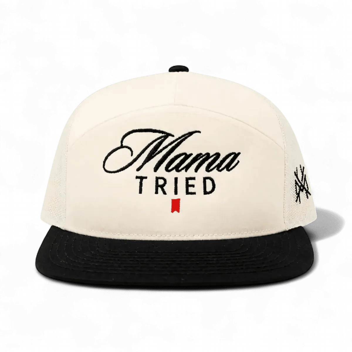 Mama Tried Ultra Funny Embroidered Hat in 7 Panel Black/Natural – Ivy + Cloth