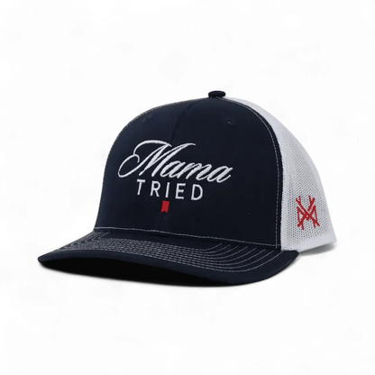 Mama Tried Ultra Funny Embroidered Hat in Trucker Black/White – Ivy + Cloth