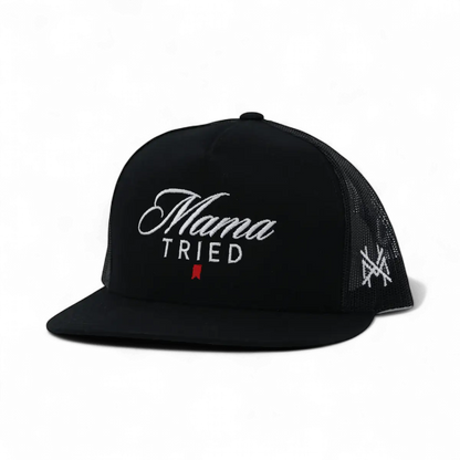 Mama Tried Ultra Funny Embroidered Hat in Flat Bill Black – Ivy + Cloth