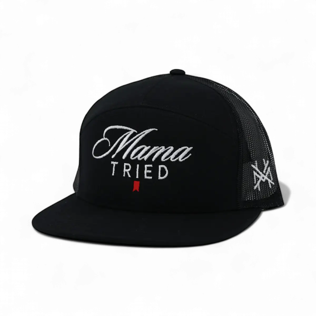 Mama Tried Ultra Funny Embroidered Hat in 7 Panel Black – Ivy + Cloth