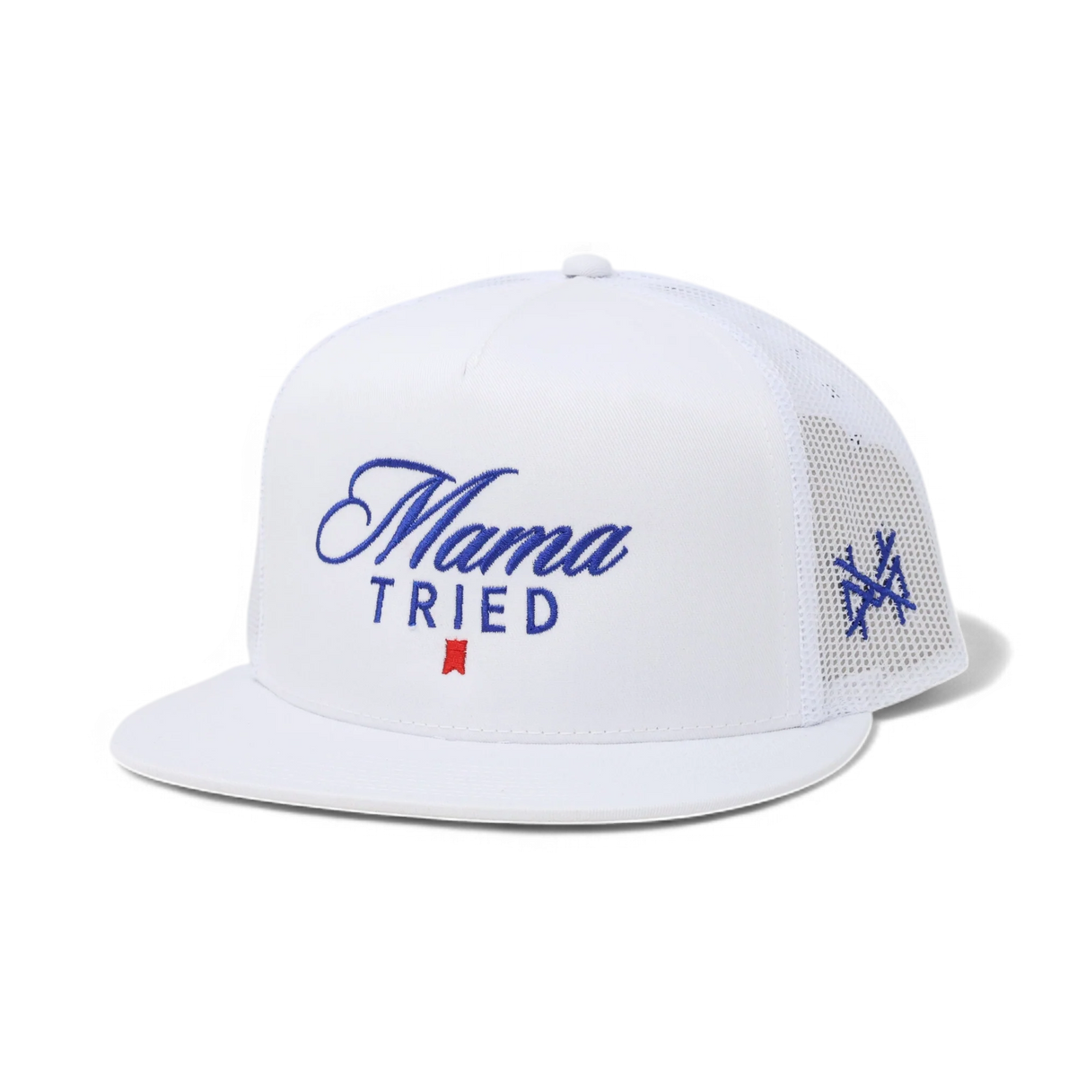 Mama Tried Ultra Funny Embroidered Hat in Flat Bill White – Ivy + Cloth