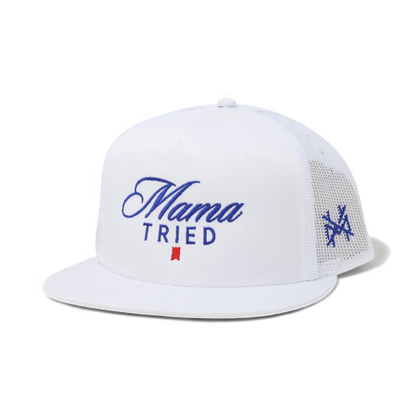 Mama Tried Ultra Funny Embroidered Hat in Flat Bill White – Ivy + Cloth