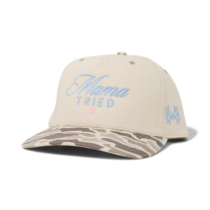 Mama Tried Ultra Funny Embroidered Hat in Retro Field Camo/Natural – Ivy + Cloth