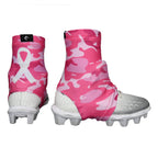 Pink Camo Breast Cancer Awareness Cross Cleat Covers (Spats)