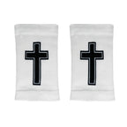 Faith Cross White Wrist Support Sleeves