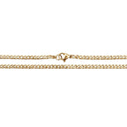 3mm Cuban Link Chain Necklace - 14K Gold Plated Stainless Steel