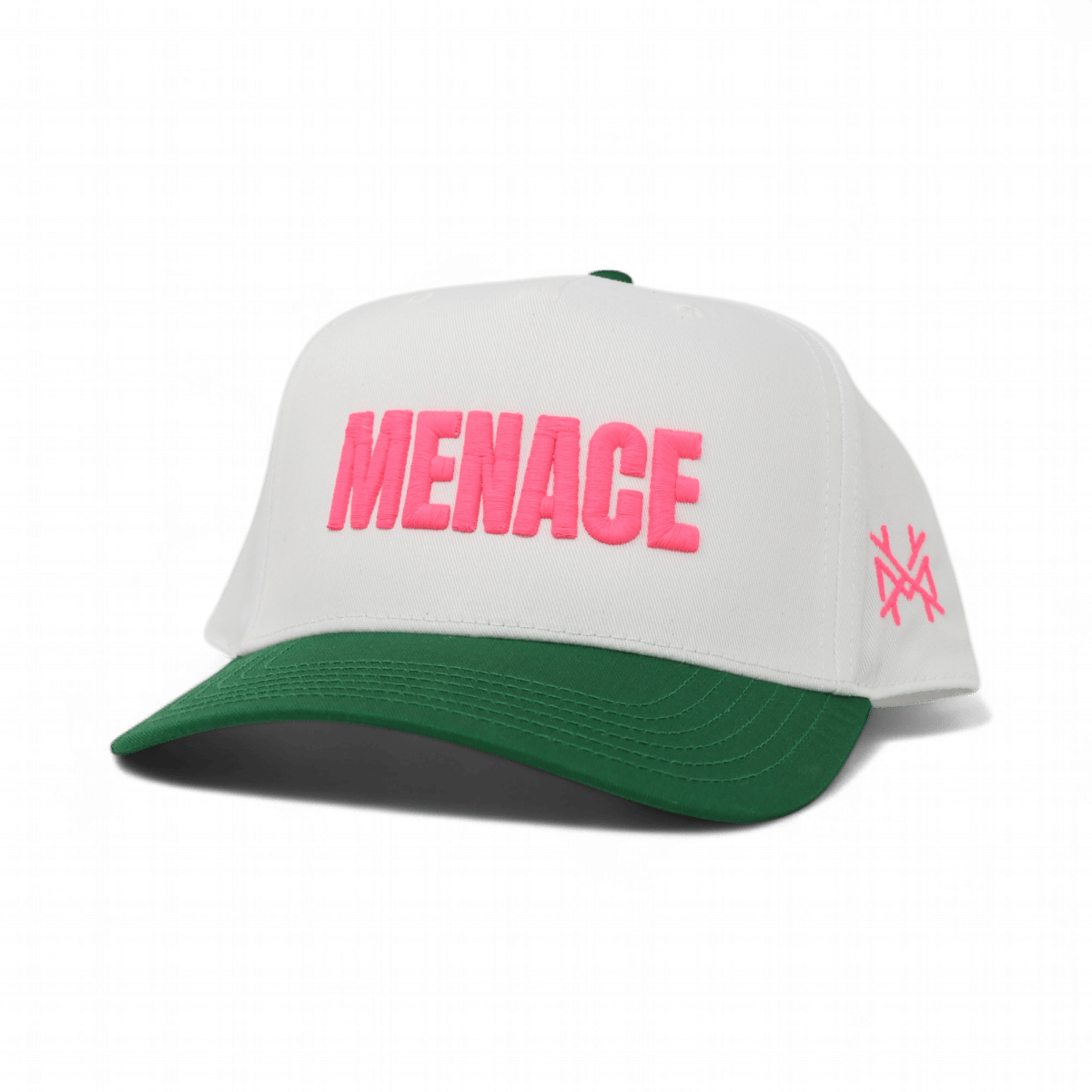 Menace Funny Embroidered Hat in Retro Kelly Green/White – Ivy + Cloth