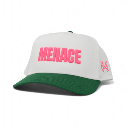 Menace Funny Embroidered Hat in Retro Kelly Green/White – Ivy + Cloth