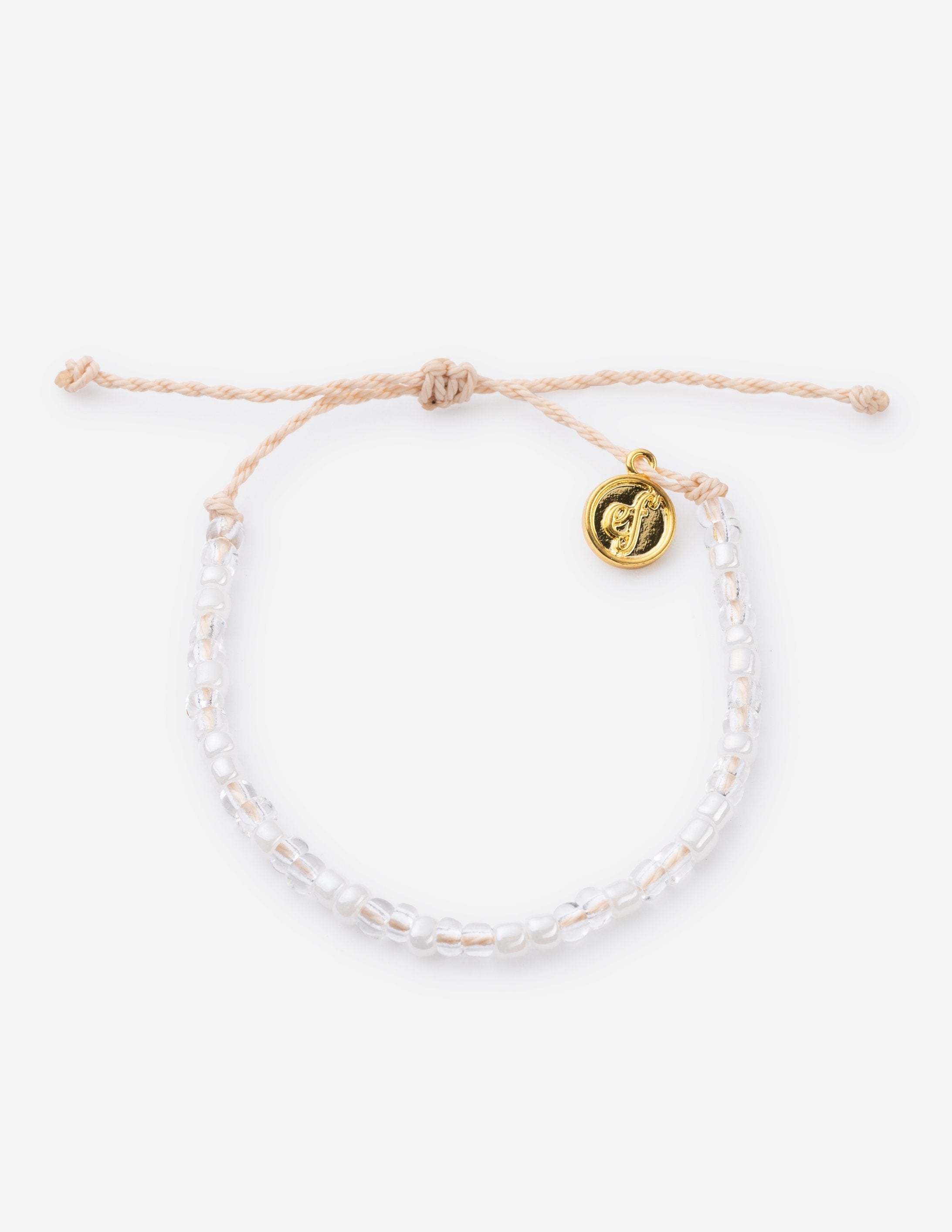 Elevated Faith Christian Jewelry Bracelet with clear beads and gold charm for stylish faith expression