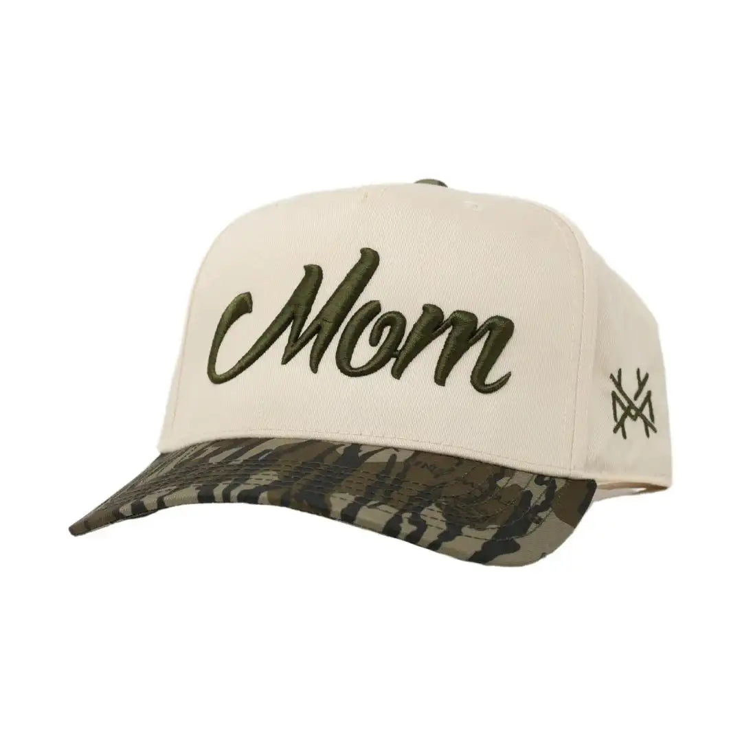 Mom Funny Embroidered Snapback Hat in Retro Mossy Oak Bottomland/Natural – Ivy + Cloth