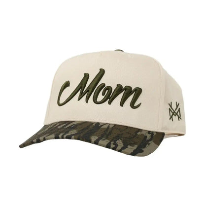 Mom Funny Embroidered Snapback Hat in Retro Mossy Oak Bottomland/Natural – Ivy + Cloth