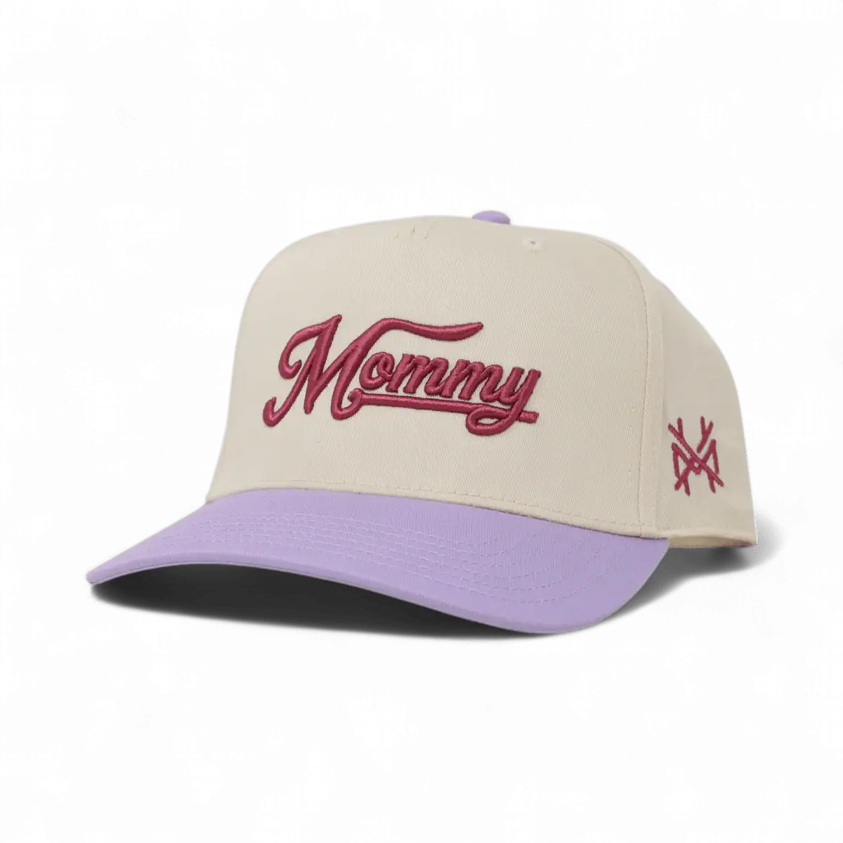 Mommy Funny Embroidered Snapback Hat in Retro Lavender/Natural – Ivy + Cloth