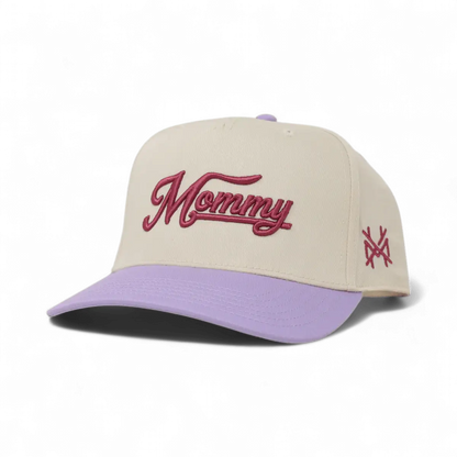 Mommy Funny Embroidered Snapback Hat in Retro Lavender/Natural – Ivy + Cloth