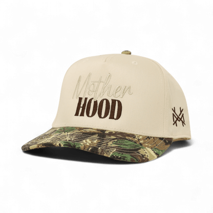 Mother Hood Funny Embroidered Snapback Hat in Retro Leaf Camo/Natural – Ivy + Cloth