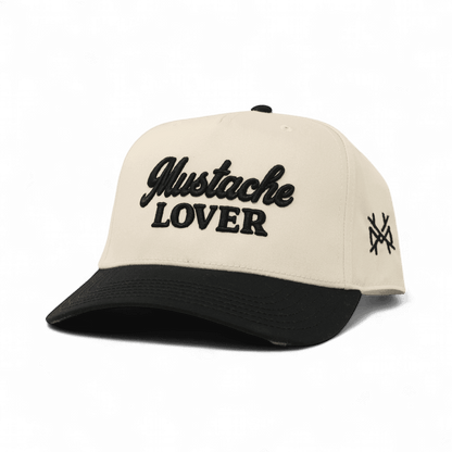 Mustache Lover Funny Embroidered Snapback Hat in Retro Black/Natural – Ivy + Cloth